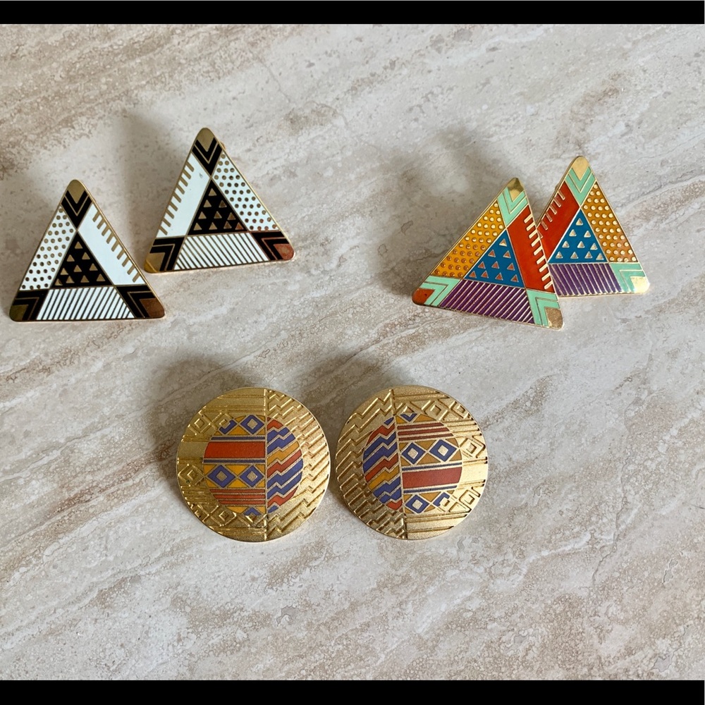 COPY - 3 pairs Laurel Burch earrings, four seasons, zulo
